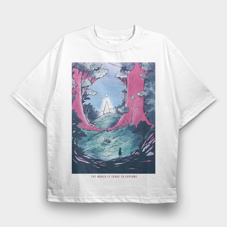 Fantasy Landscape 03, Tricou Oversize Barbati (Unisex)