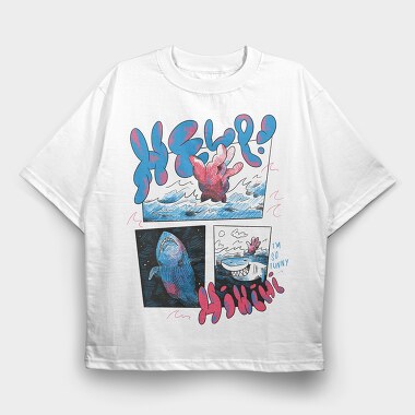 Ocean Creatures 01, Tricou Oversize Barbati (Unisex)