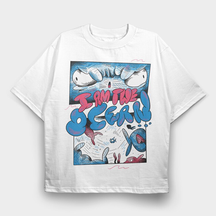 Ocean Creatures 07, Tricou Oversize Barbati (Unisex)