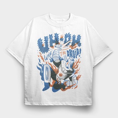 Robot Invasion 03, Tricou Oversize Barbati (Unisex)