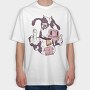 Cow Cartoon Middle Finger, Tricou Oversize Barbati (Unisex)