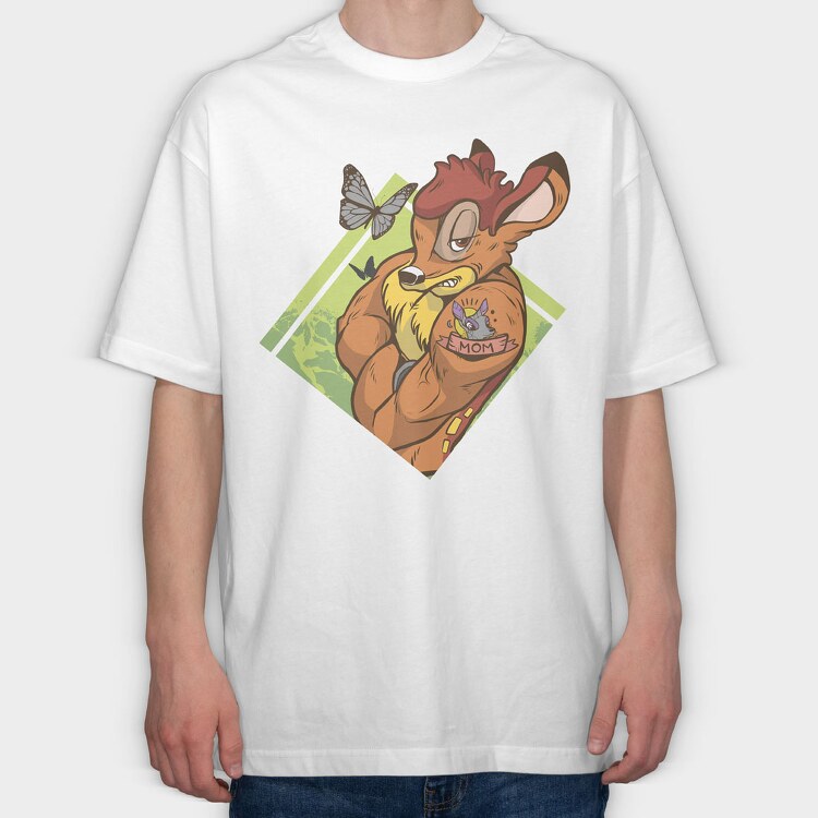 Bambi Mom, Tricou Oversize Barbati (Unisex)