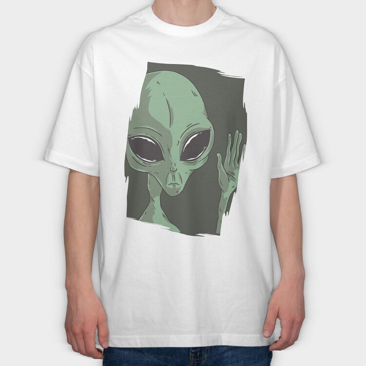 Sad Alien, Tricou Oversize Barbati (Unisex)