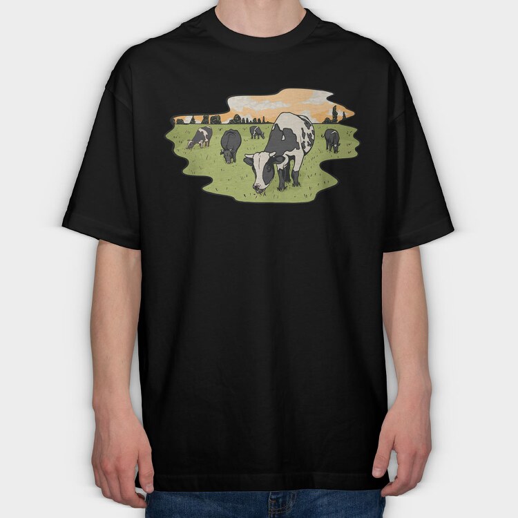 Cows, Tricou Oversize Barbati (Unisex)