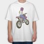 Motocross, Tricou Oversize Barbati (Unisex)