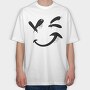 Emoji Happy Face, Tricou Oversize Barbati (Unisex)