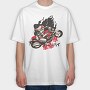 Motorcycle Girl, Tricou Oversize Barbati (Unisex)