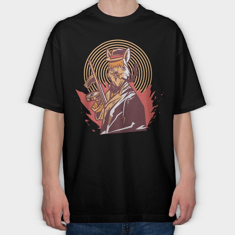 Gangster Alpaca, Tricou Oversize Barbati (Unisex)