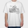 Harley Motorcycle, Tricou Oversize Barbati (Unisex)