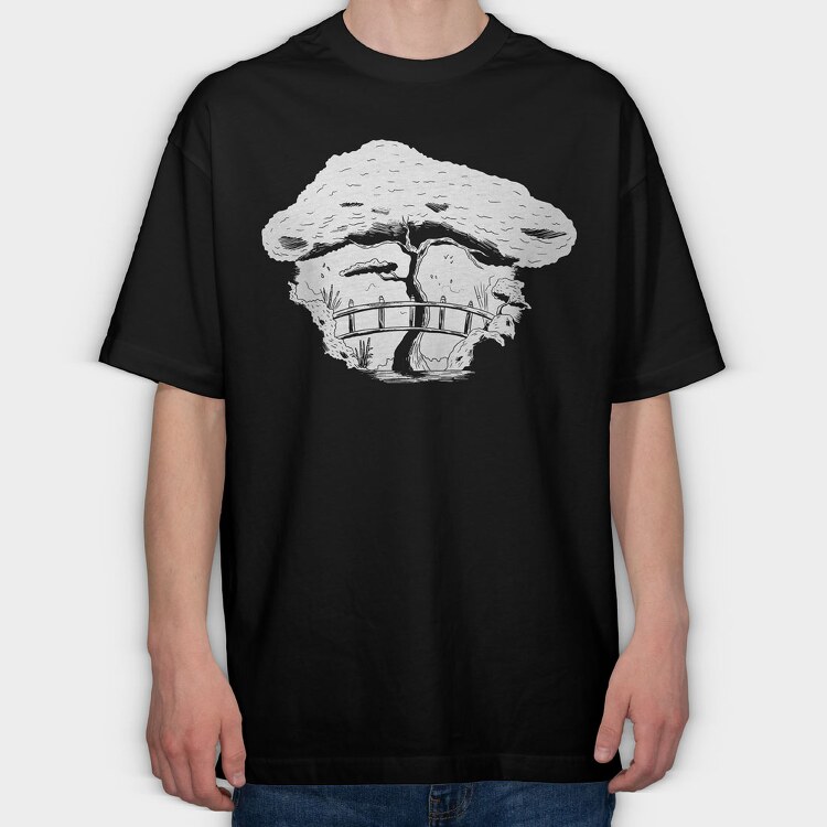 Japanese Garden, Tricou Oversize Barbati (Unisex)