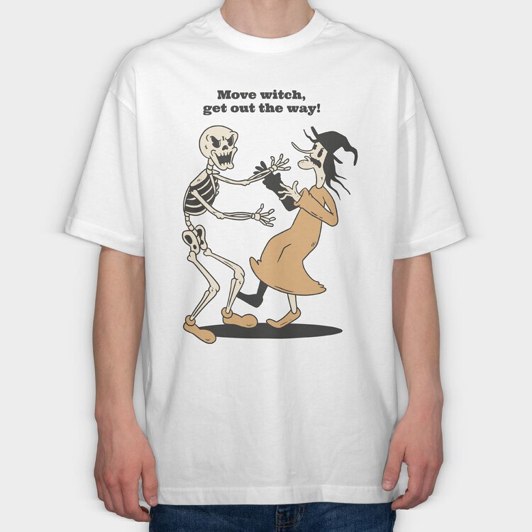 Move Witch, Tricou Oversize Barbati (Unisex)