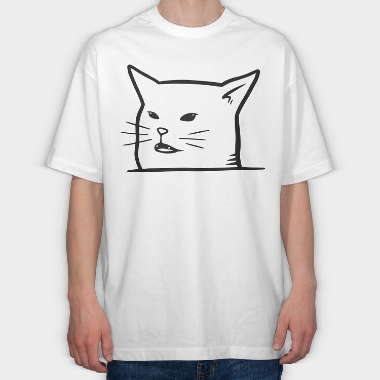 Cat Meme, Tricou Oversize Barbati (Unisex)