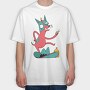 Drunk Chihuahua, Tricou Oversize Barbati (Unisex)