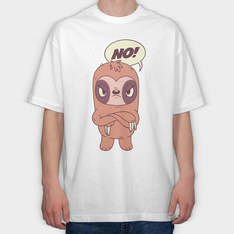 No Sloth, Tricou Oversize Barbati (Unisex)