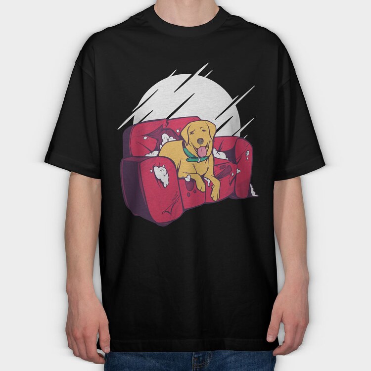 Bad Dog, Tricou Oversize Barbati (Unisex)