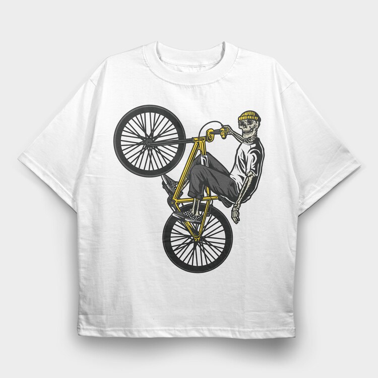 Skeleton BMX, Tricou Oversize Barbati (Unisex)