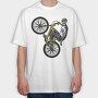 Skeleton BMX, Tricou Oversize Barbati (Unisex)