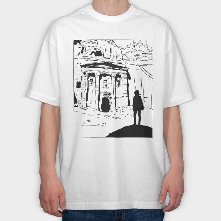 Petra In Jordan, Tricou Oversize Barbati (Unisex)