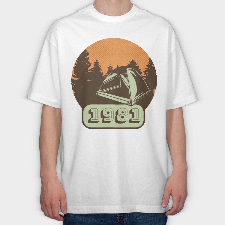 Hike 1981, Tricou Oversize Barbati (Unisex)