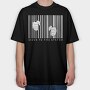 Hands On Barcode, Tricou Oversize Barbati (Unisex)