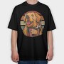 Golden Retriever, Tricou Oversize Barbati (Unisex)