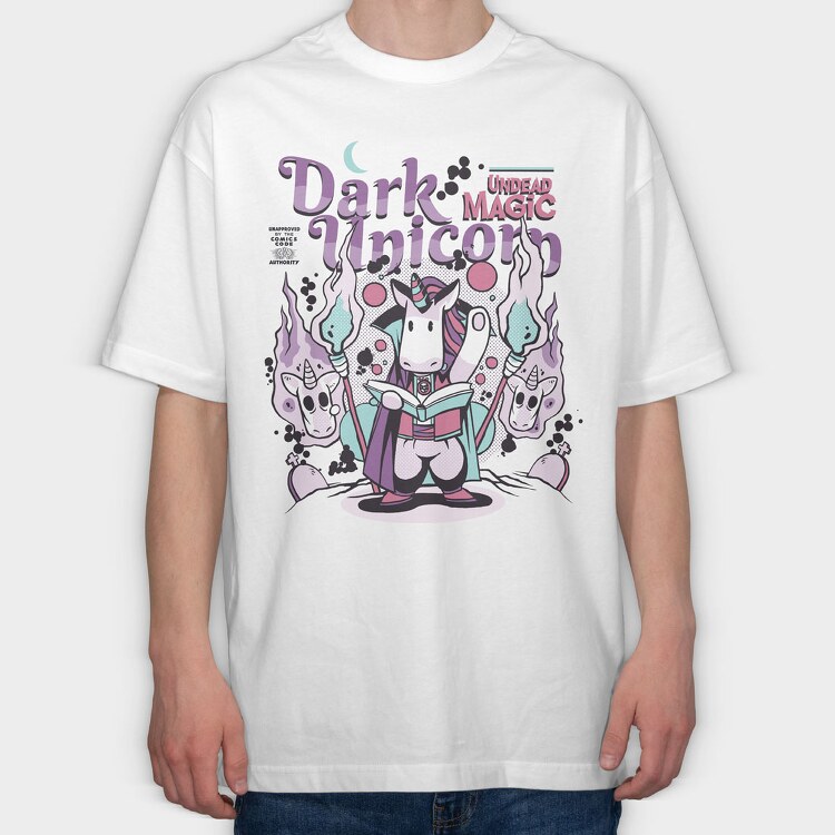 Dark Unicorn Funny, Tricou Oversize Barbati (Unisex)