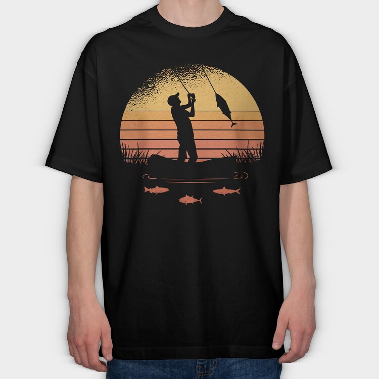 Fisherman, Tricou Oversize Barbati (Unisex)