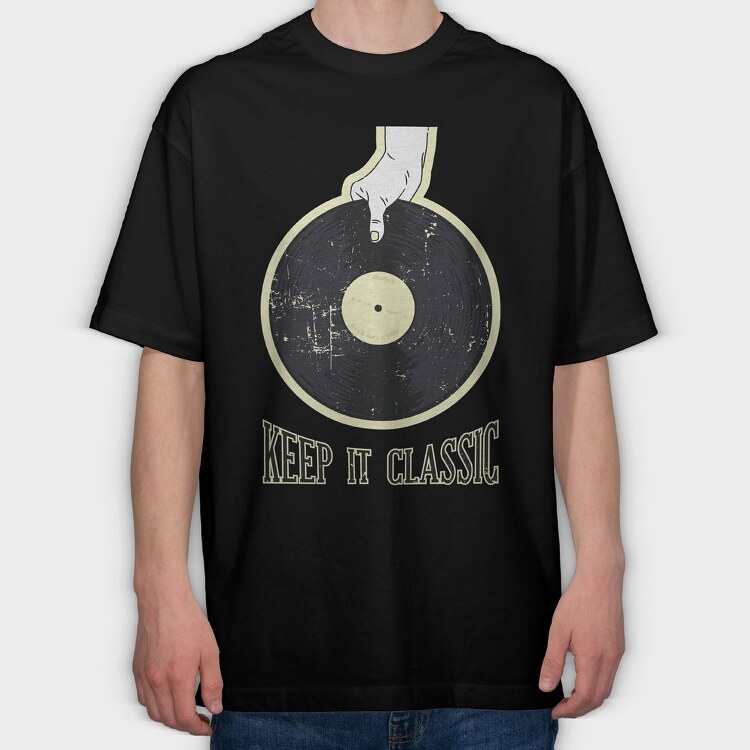 Retro, Tricou Oversize Barbati (Unisex)