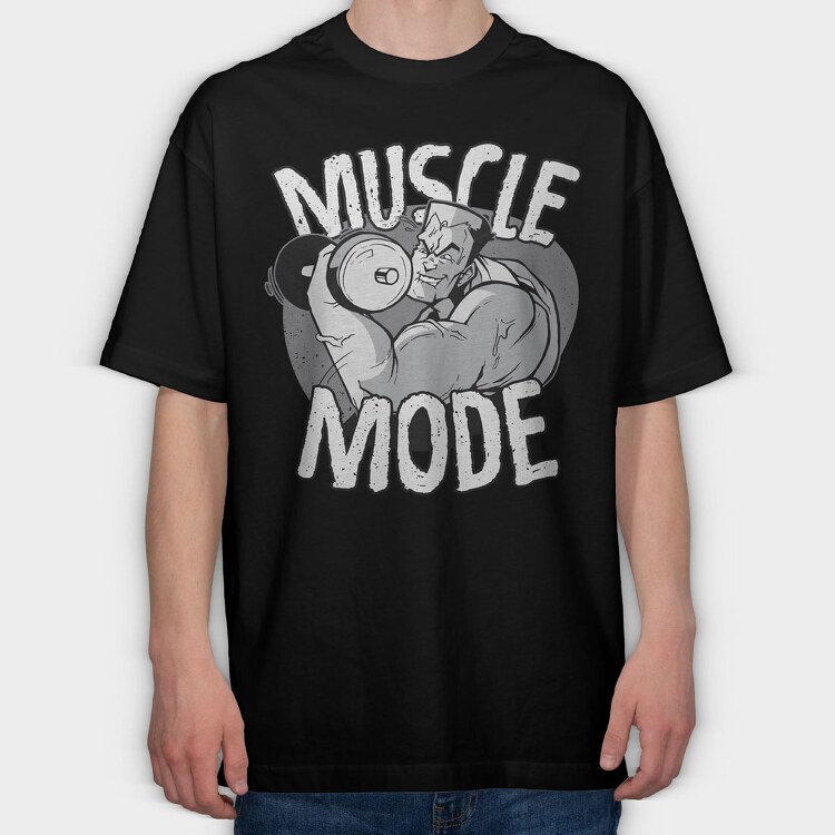 Muscle Mode, Tricou Oversize Barbati (Unisex)