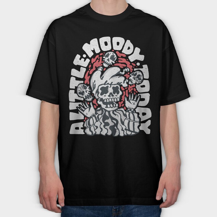 Moody Skeleton, Tricou Oversize Barbati (Unisex)