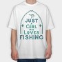 Just A Girl Who Loves Fishing, Tricou Oversize Barbati (Unisex)