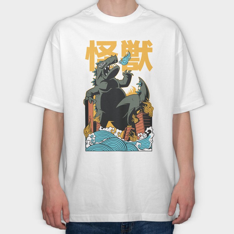 Kaiju, Tricou Oversize Barbati (Unisex)