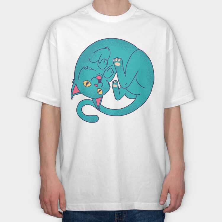 Cat, Tricou Oversize Barbati (Unisex)