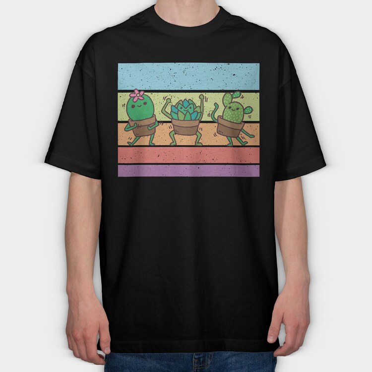 Dancing Plants, Tricou Oversize Barbati (Unisex)