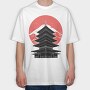 Pagoda FujiJapan, Tricou Oversize Barbati (Unisex)