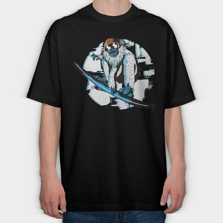 Snowboard Yeti, Tricou Oversize Barbati (Unisex)