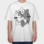 Dachshund Yin Yang, Tricou Oversize Barbati (Unisex)