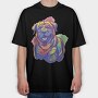 Rottweiler Watercolor, Tricou Oversize Barbati (Unisex)