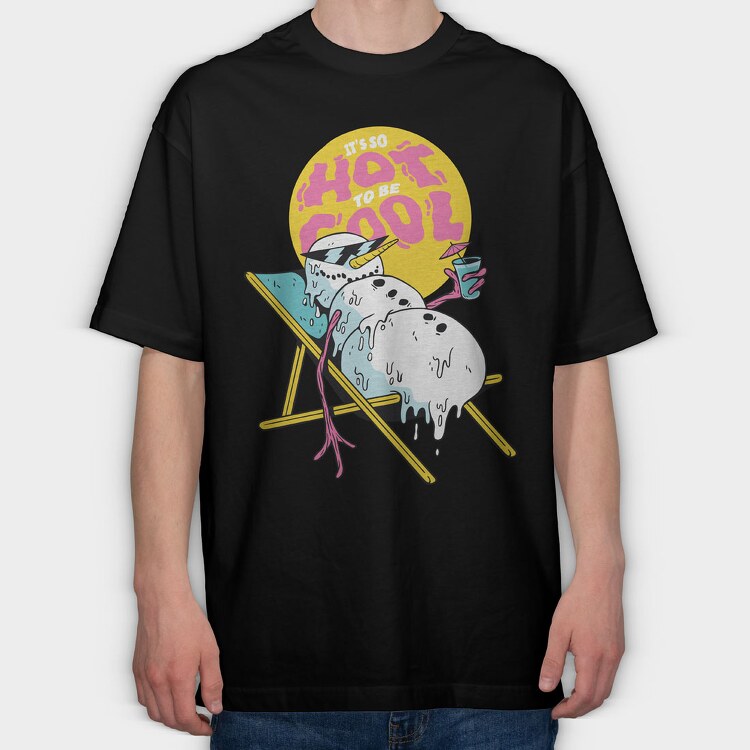 Snowman Sun Quote, Tricou Oversize Barbati (Unisex)