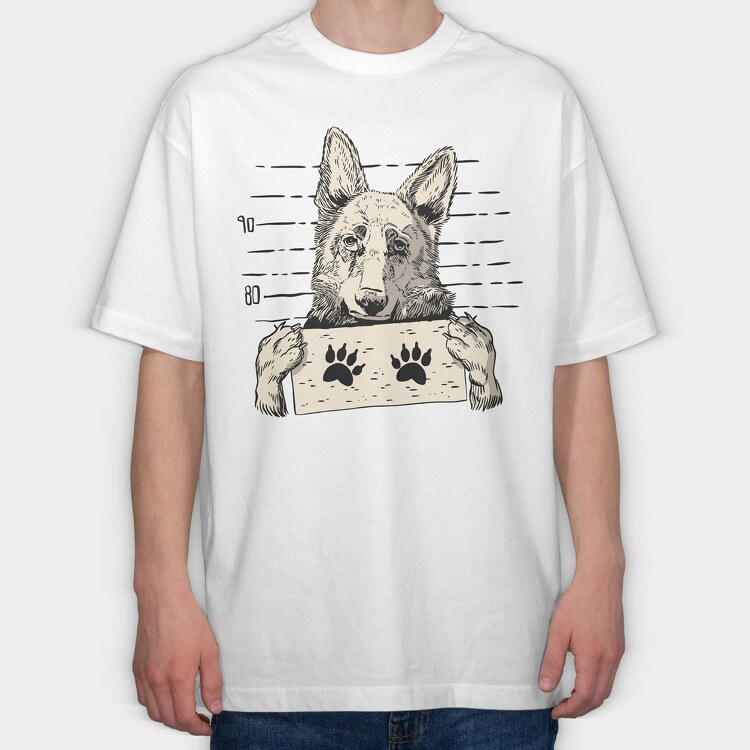 Dog Sheperd, Tricou Oversize Barbati (Unisex)