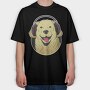 Headphone Dog, Tricou Oversize Barbati (Unisex)