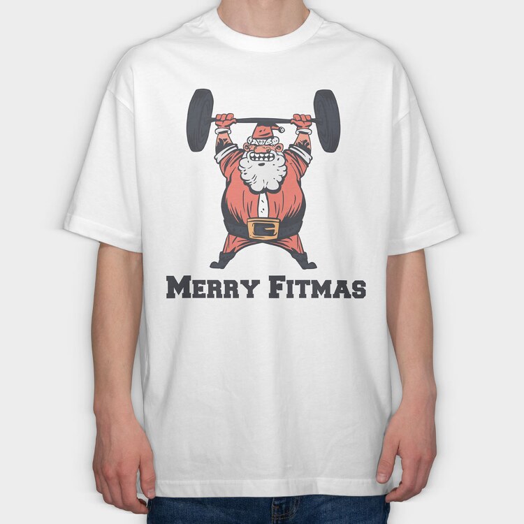 Santa Weight, Tricou Oversize Barbati (Unisex)