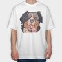 Bernese Mountain Dog, Tricou Oversize Barbati (Unisex)