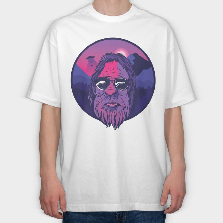 Bigfoot Landscape, Tricou Oversize Barbati (Unisex)