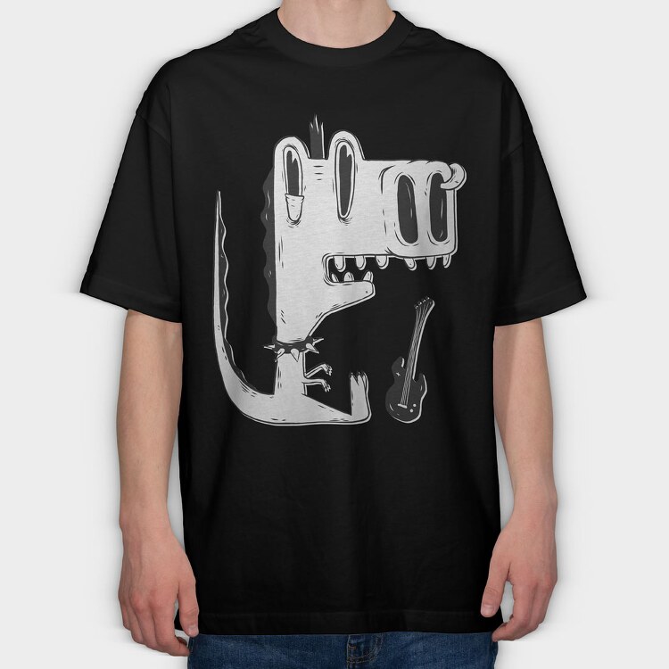 Trex Guitar, Tricou Oversize Barbati (Unisex)