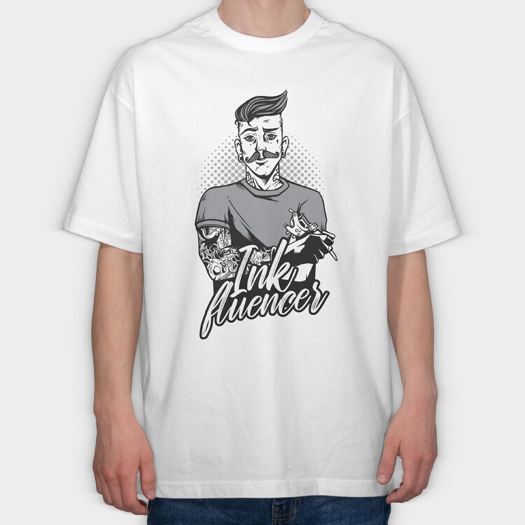 Ink Fluencer, Tricou Oversize Barbati (Unisex)