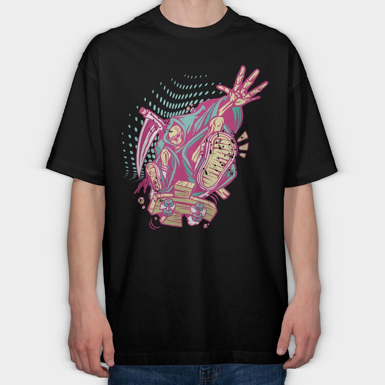 Skate Death, Tricou Oversize Barbati (Unisex)