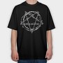 Barbed Wire Pentagram, Tricou Oversize Barbati (Unisex)