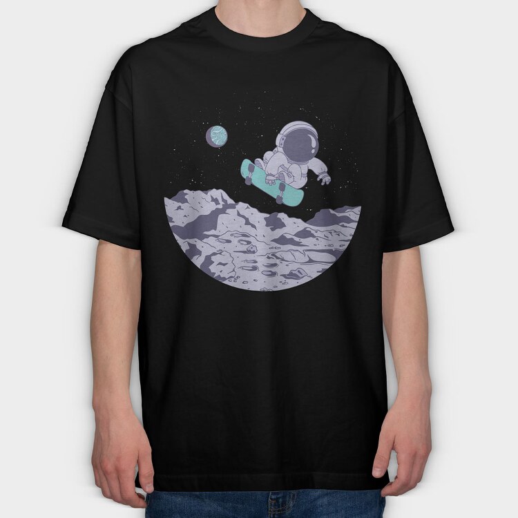 Skater Astronaut, Tricou Oversize Barbati (Unisex)