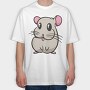 Chinchilla, Tricou Oversize Barbati (Unisex)